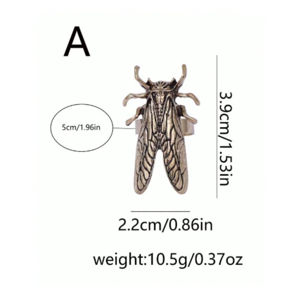 Zara set of 2 insect rings - Picture 8 of 9